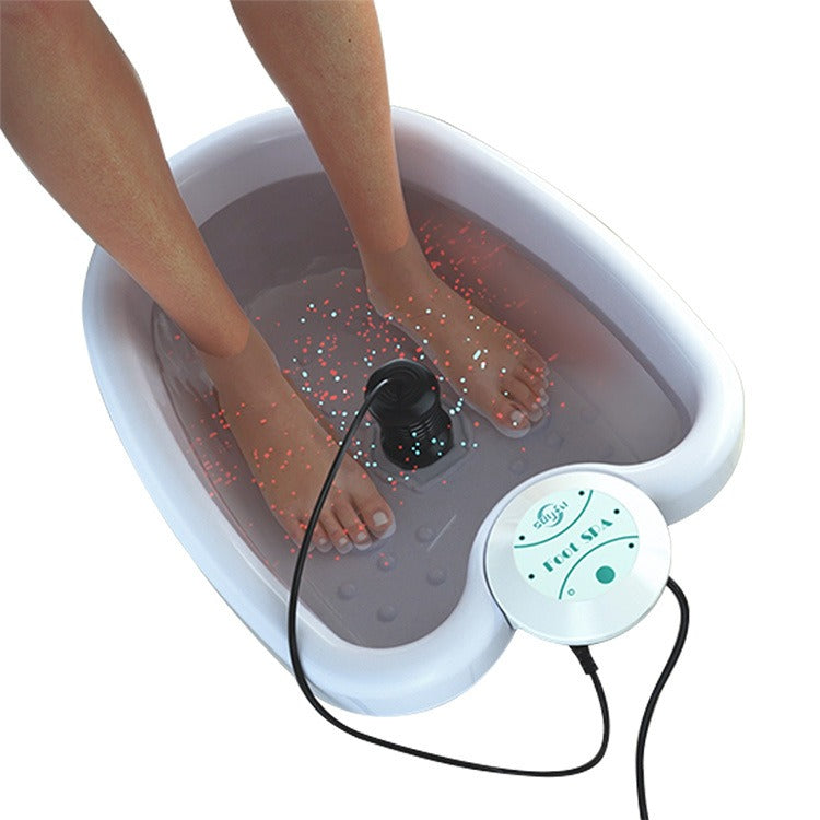 Portable Ion Foot Bath Massager – Relaxing Bubble Foot Soak for Home & Travel