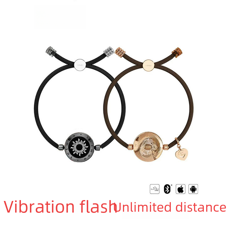 Totwoo Smart Couples Bracelet – Flash & Vibration Long Distance Relationship Gift