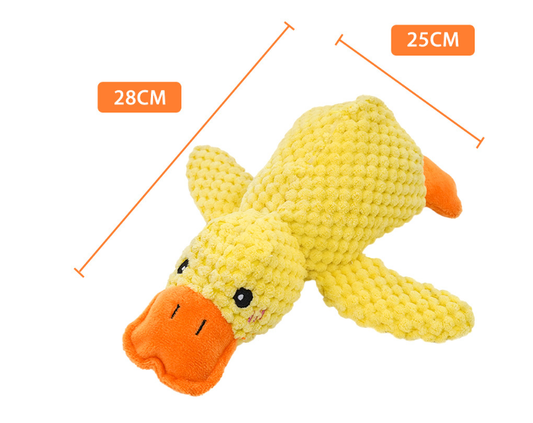 Calming Squeaky Duck Plush Toy for Dogs & Cats – Stress Relief & Teeth Cleaning